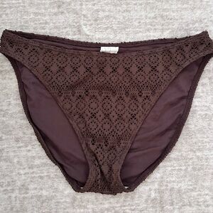 Brown crochet bikini bottoms